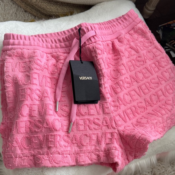 VERSACE NWT Embossed Pink Shorts - size 42